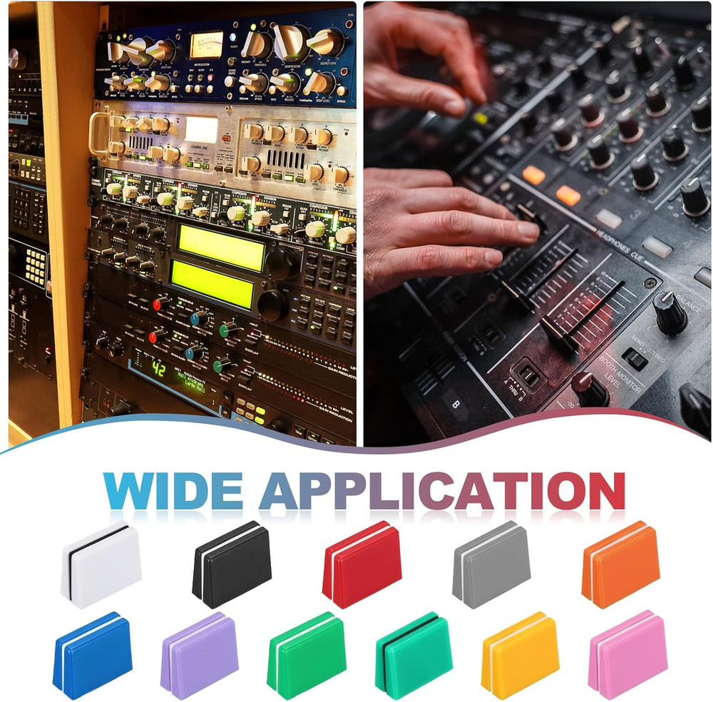 Universal Fader Knobs, White Mixer Fader Caps Slider Potentiometer Replacement P