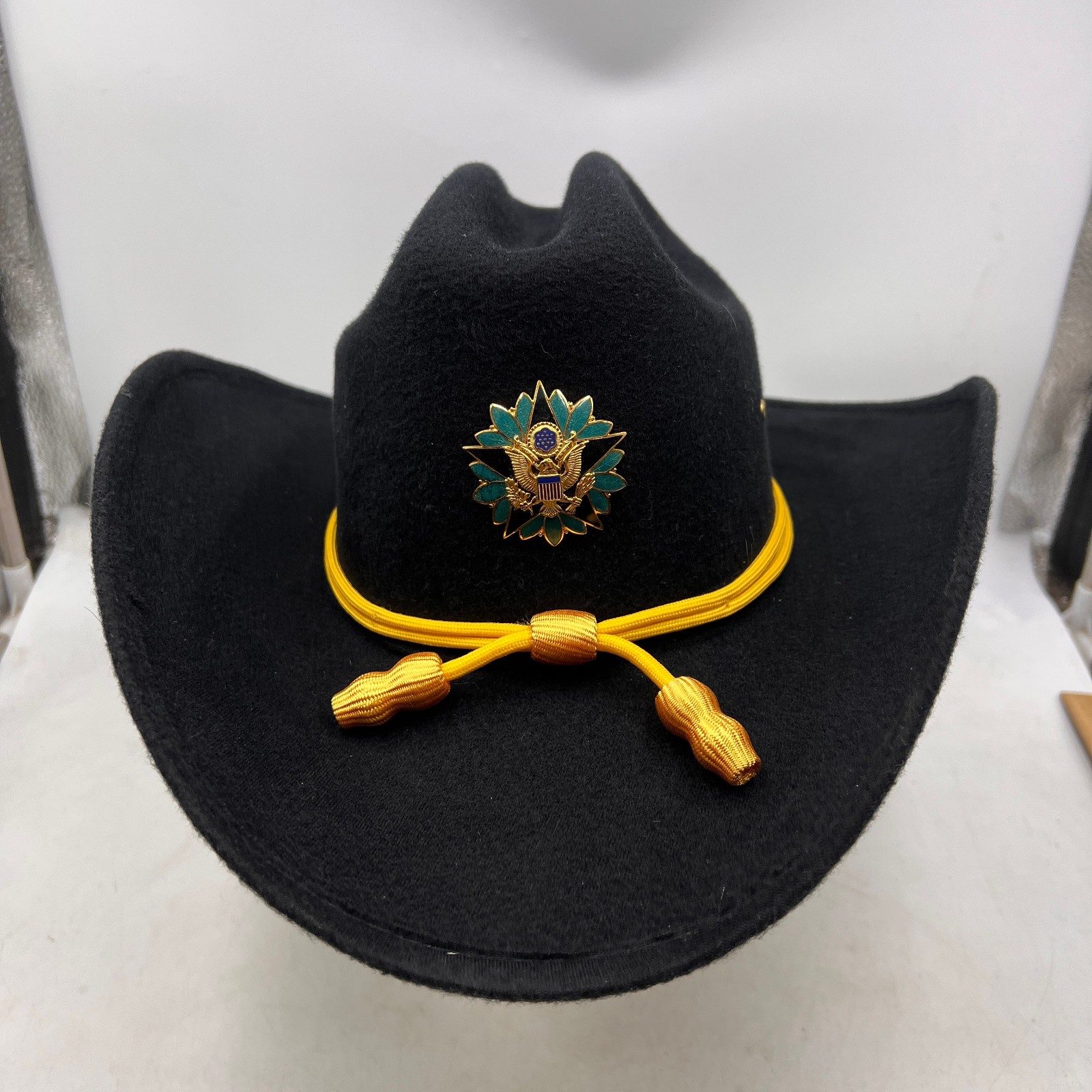 UNION US CAVALRY Civil War OFFICERS SLOUCH HAT YELLOW CORD Army General Staff SM