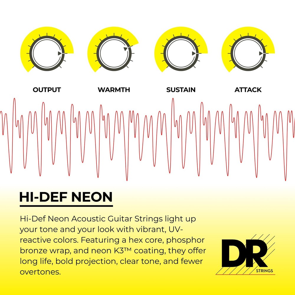 DR Strings NRA-12 Hi-Def Neon Black