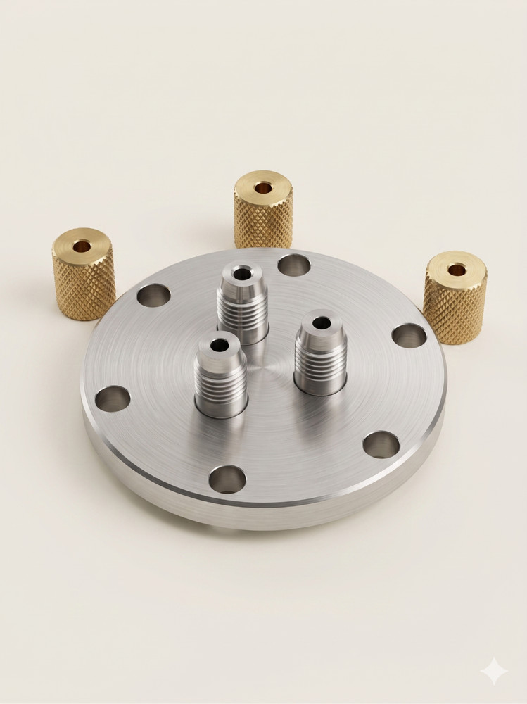 MDC | 601002 | COMPRESSION FEEDTHROUGH | CONFLAT/BRASS | 2.75"CF | HIGH VACUUM