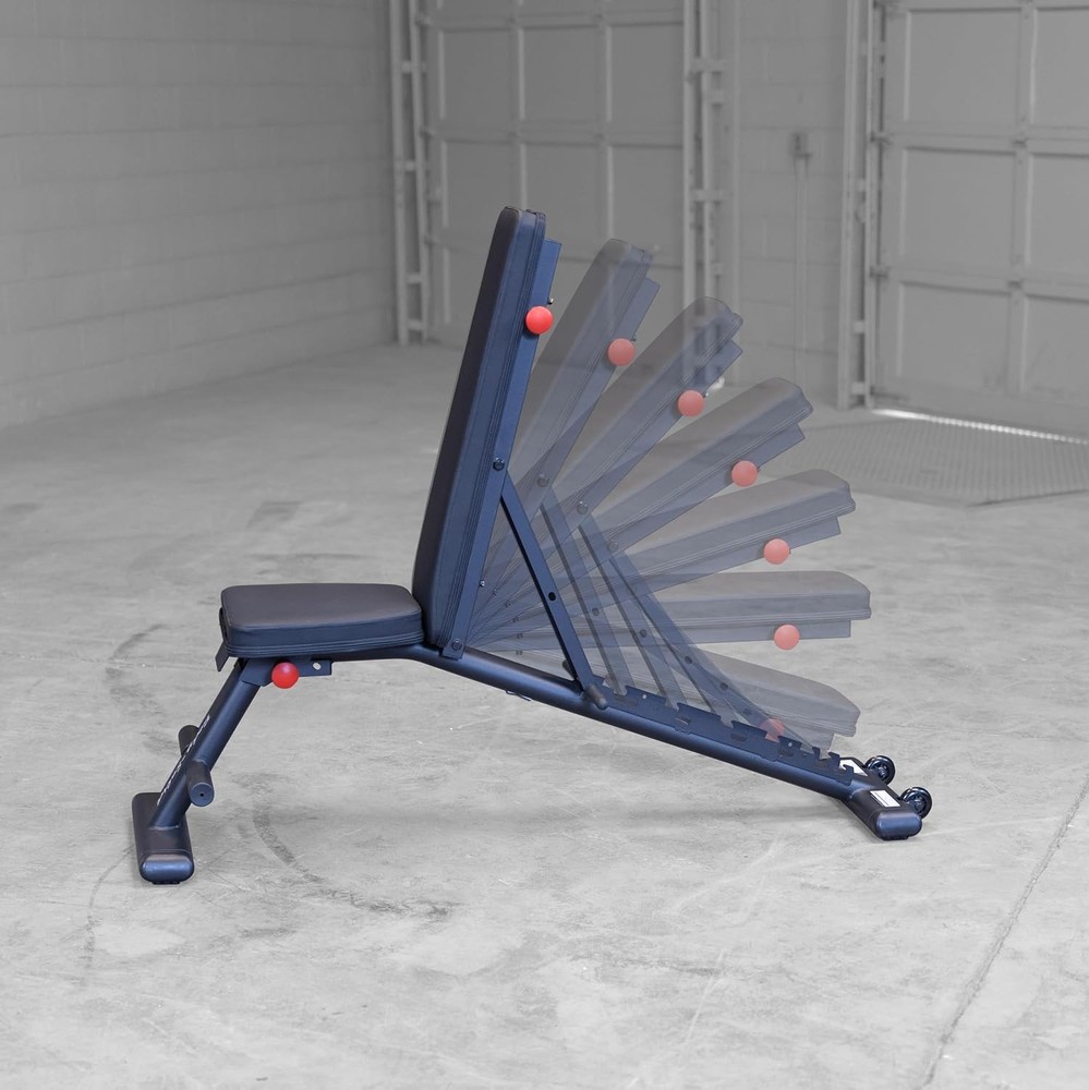 Body-Solid Adjustable Weight Bench for Full Body Workout, 7-Position Easy Ladder