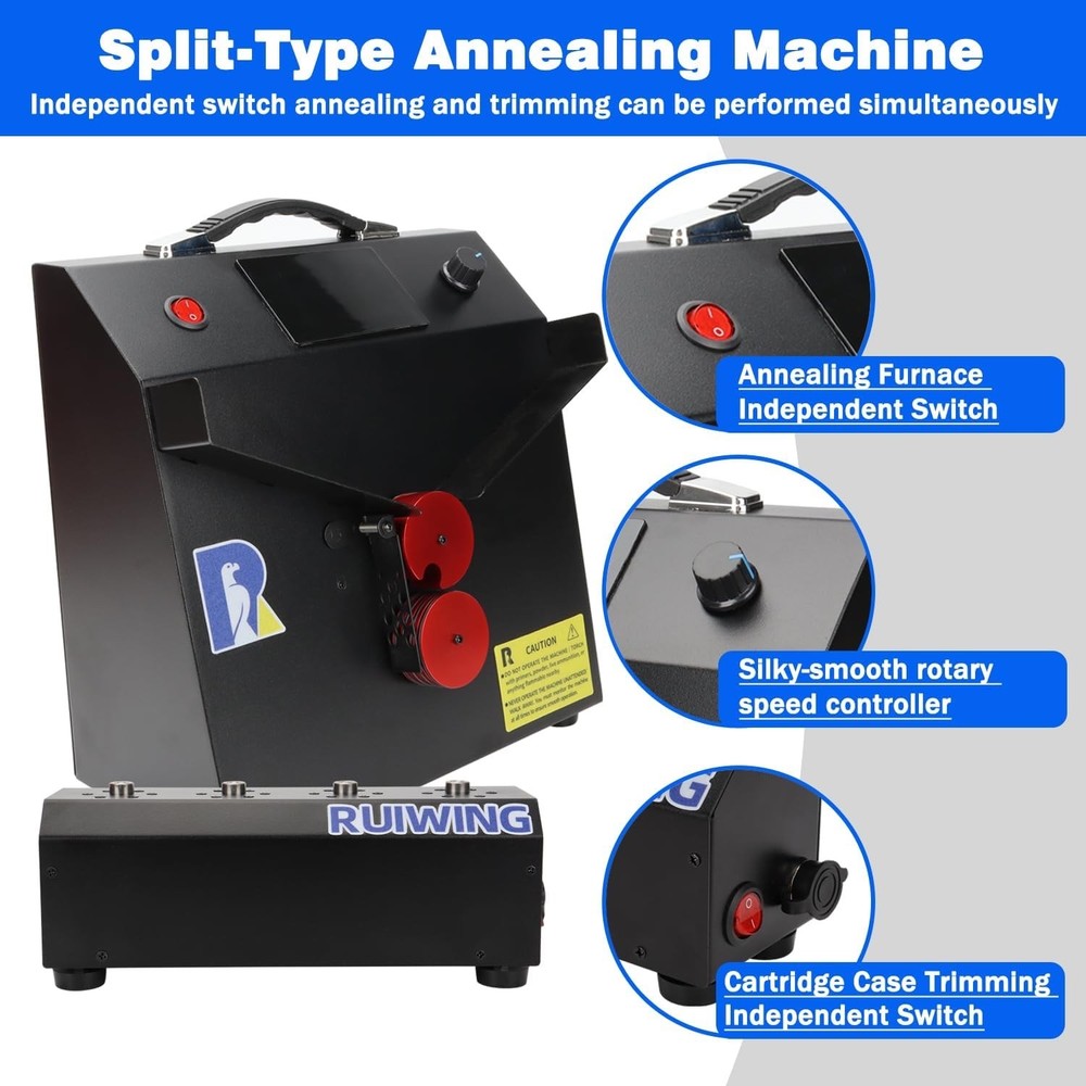 Split - Type - 2 in 1 Brass Annealer Machine & Case Prep Center