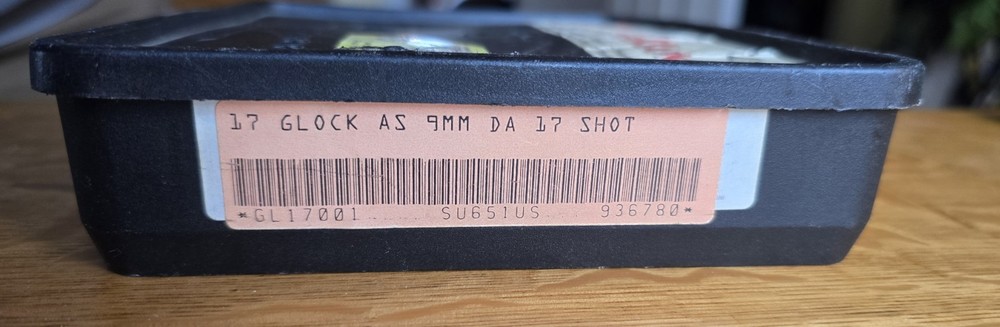 GLOCK 17 GEN 1 TUPPERWARE PLASTIC CASE STORAGE BOX - BLACK - VINTAGE