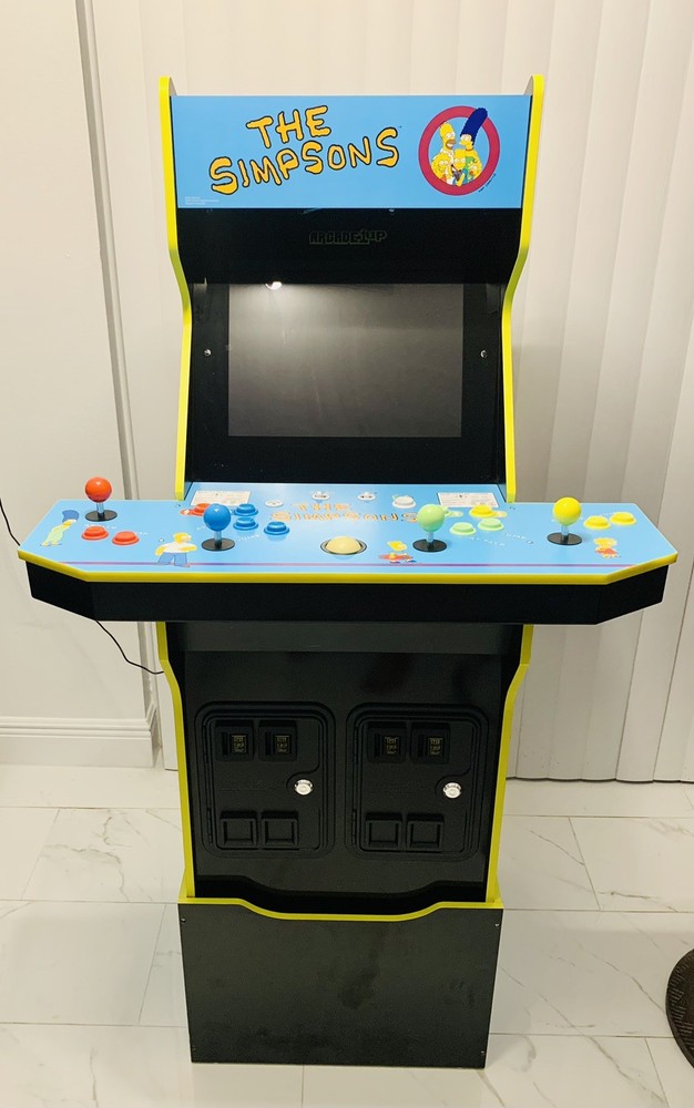 Arcade 1up The Simpsons Arcade With Riser And Stool WORKING GREAT CONDITIONS 🔥