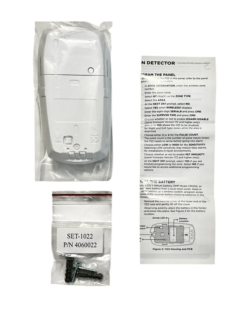 DMP 1122 Wireless PIR Passive Infrared Motion Detector White