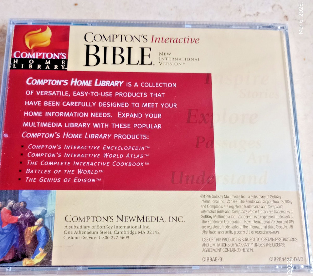 NEW SEALED COMPTONS INTERACTIVE BIBLE CD
