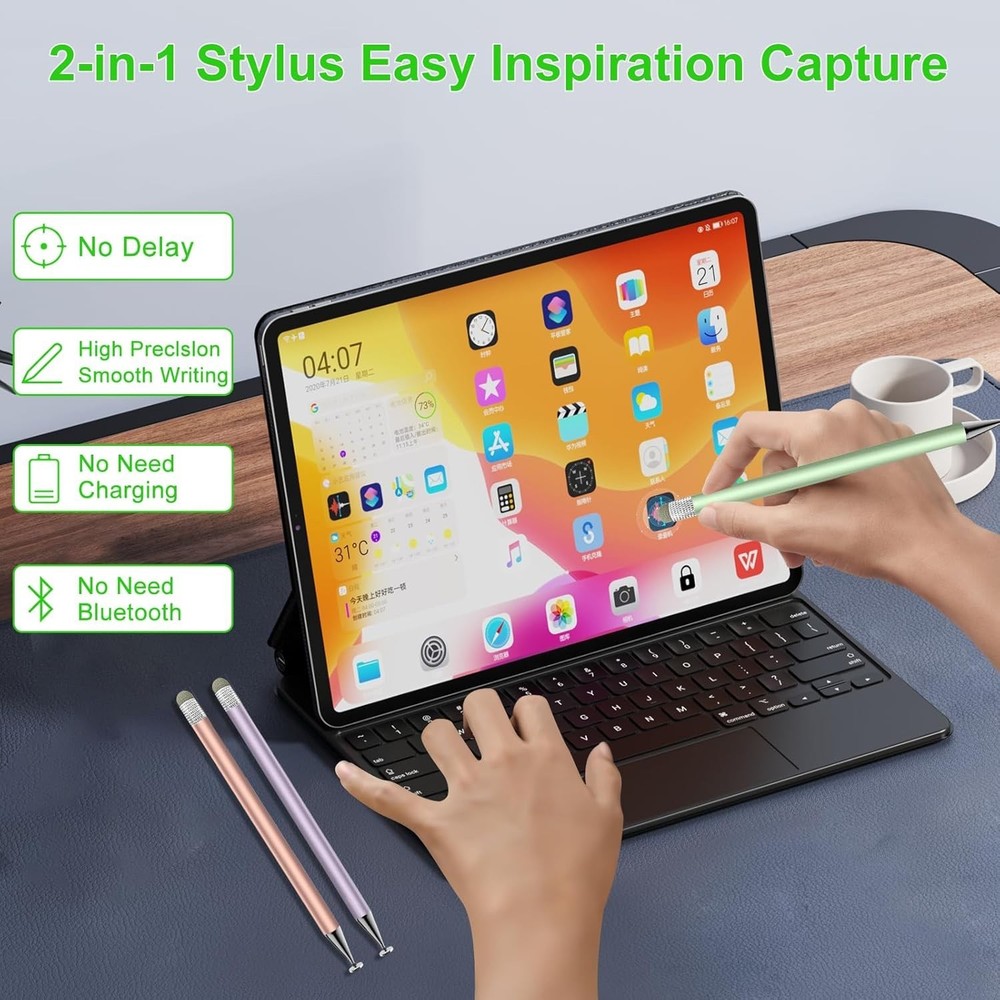 3-Pack Touchscreen Stylus Pens for iPhone, iPad, Android High Sensitivity