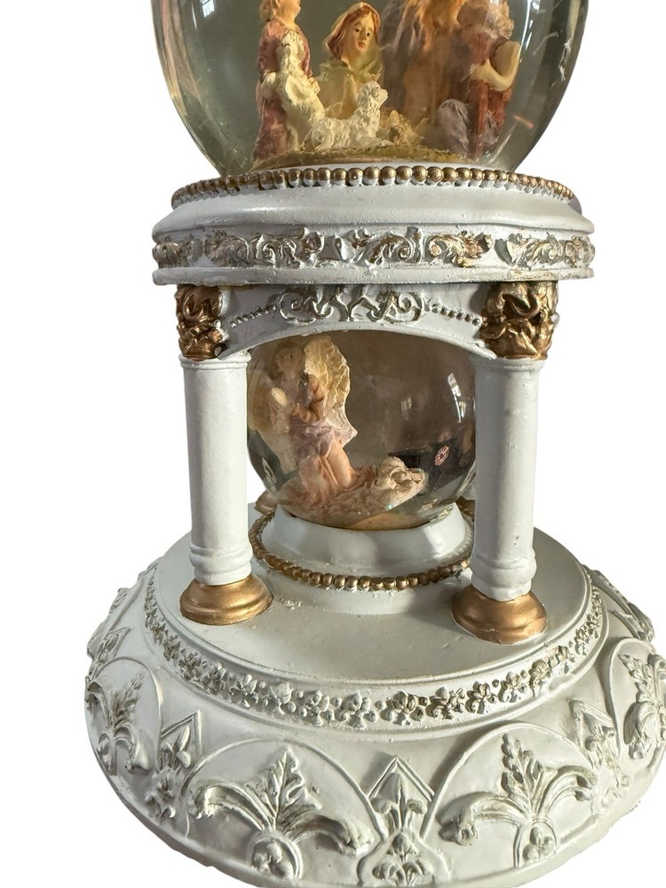 Two Tier Snow Globe Wind Up Musical