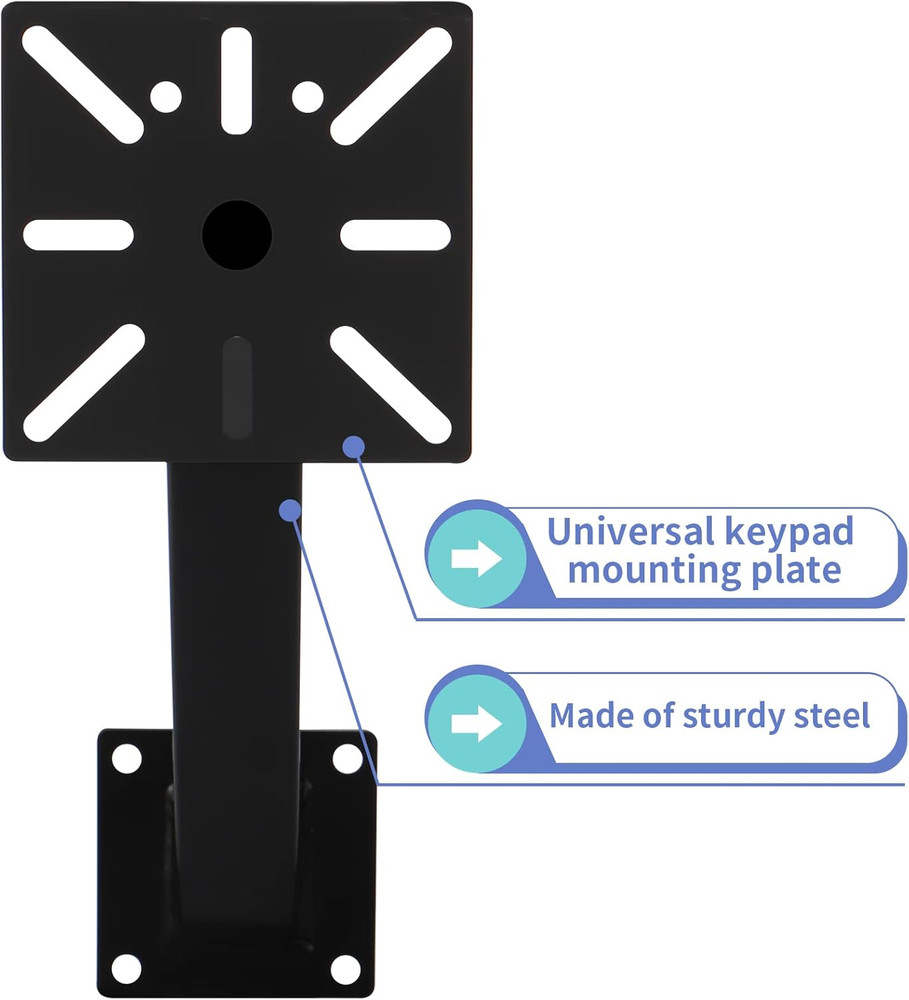 Keypad Mounting Post Bracket, Universal Gooseneck Keypad Pedestal for Automatic