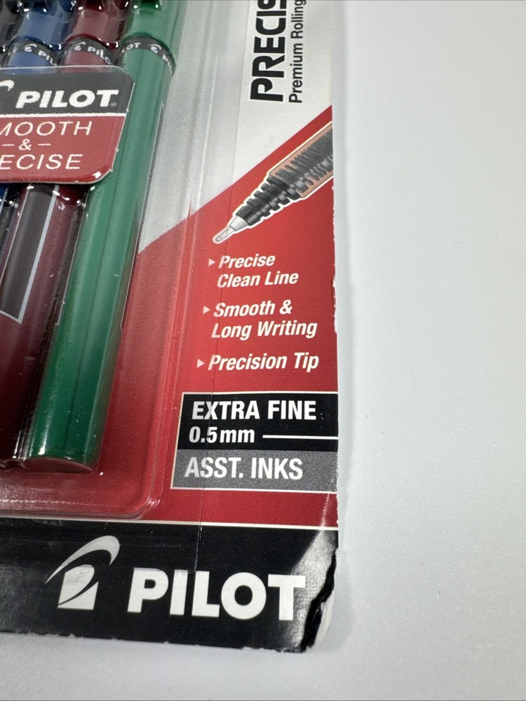 Pilot Precise V5 Pens, Extra Fine Point, Assorted, 4 Pack, 94202 0.5mm