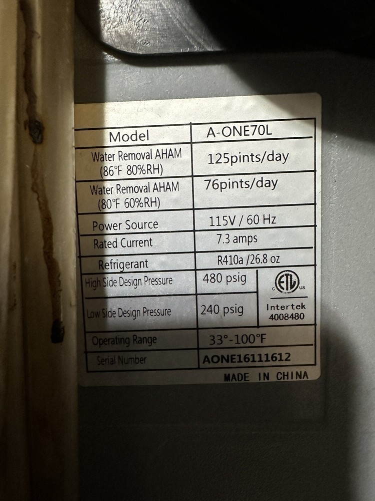 DriStorm AOne-70L Dehumidifier