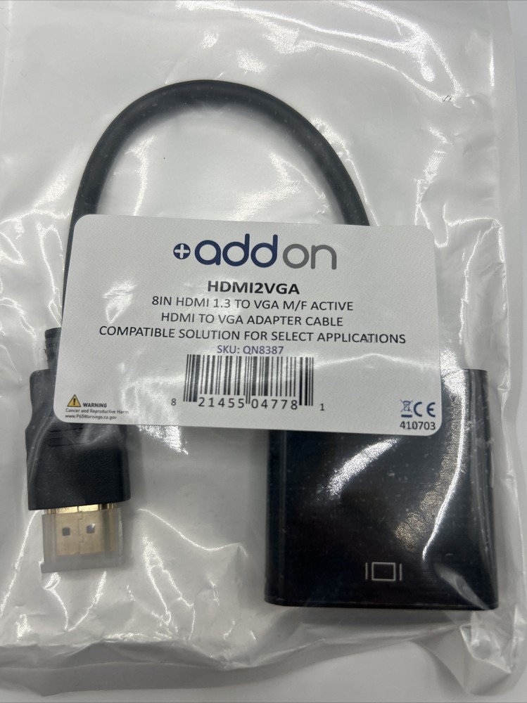 AddOn HDMI2VGA HDMI to VGA Active Adapter Converter Cable