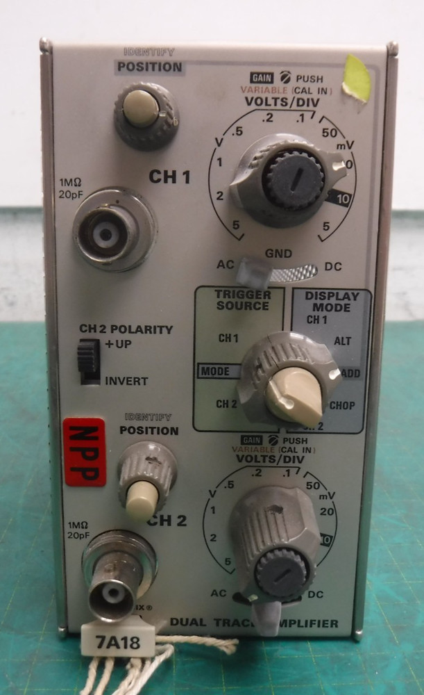Tektronix 7A18 Dual Trace Amplifier Plug - In