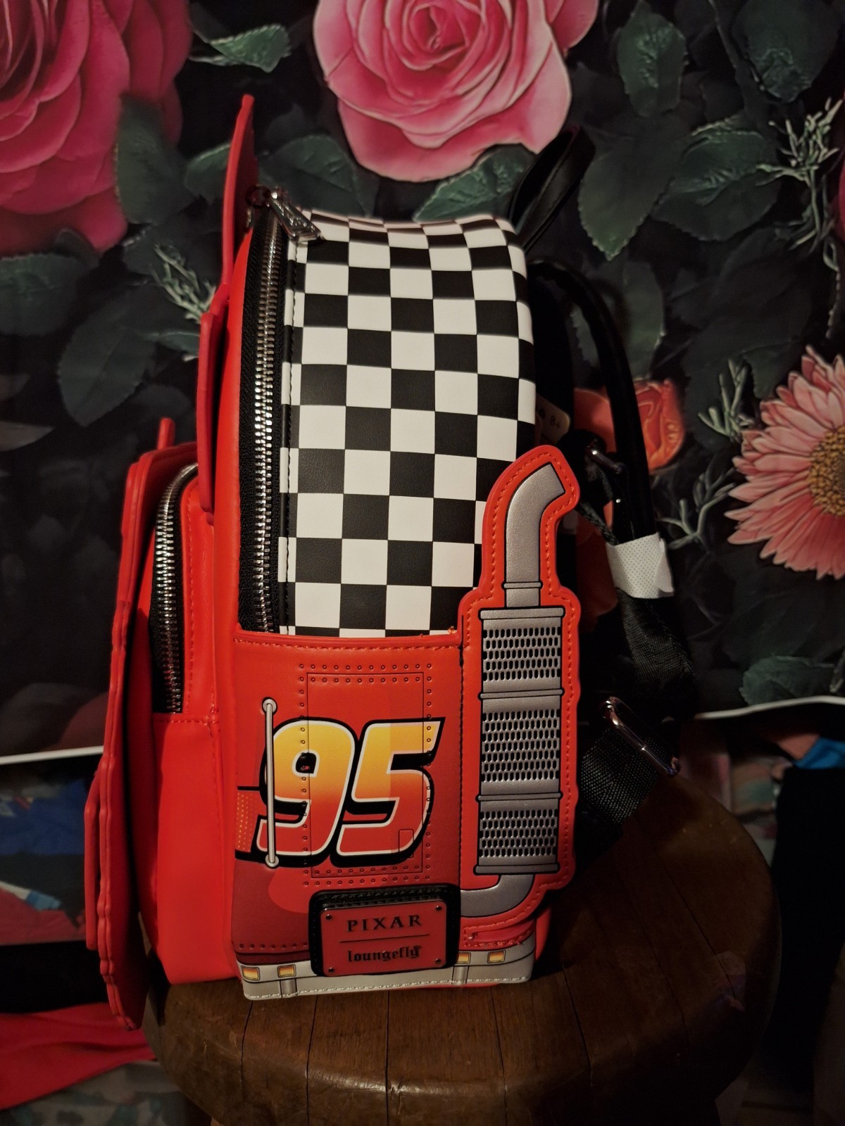 BNWT Loungefly Disney Pixar Cars Mack Cosplay Glow In The Dark Mini Backpack