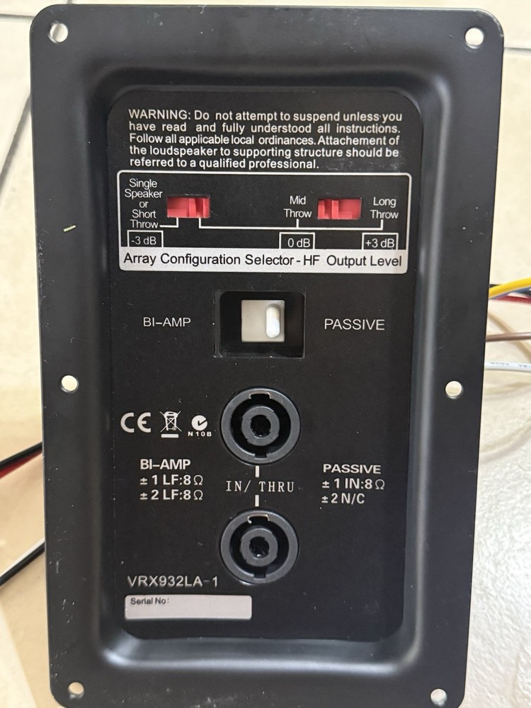 crossover for JBL VRX932 with Plate