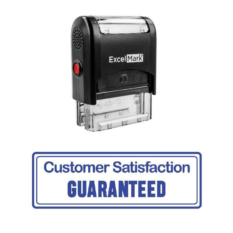 Customer Satisfaction GUARANTEED Stamp - Self-Inking / Blue