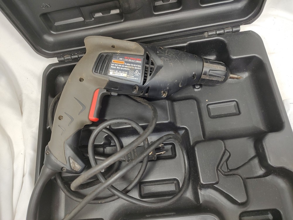 Craftsman 3/8 Inch Corded Variable Speed Reversible Drill Model #10114 Case