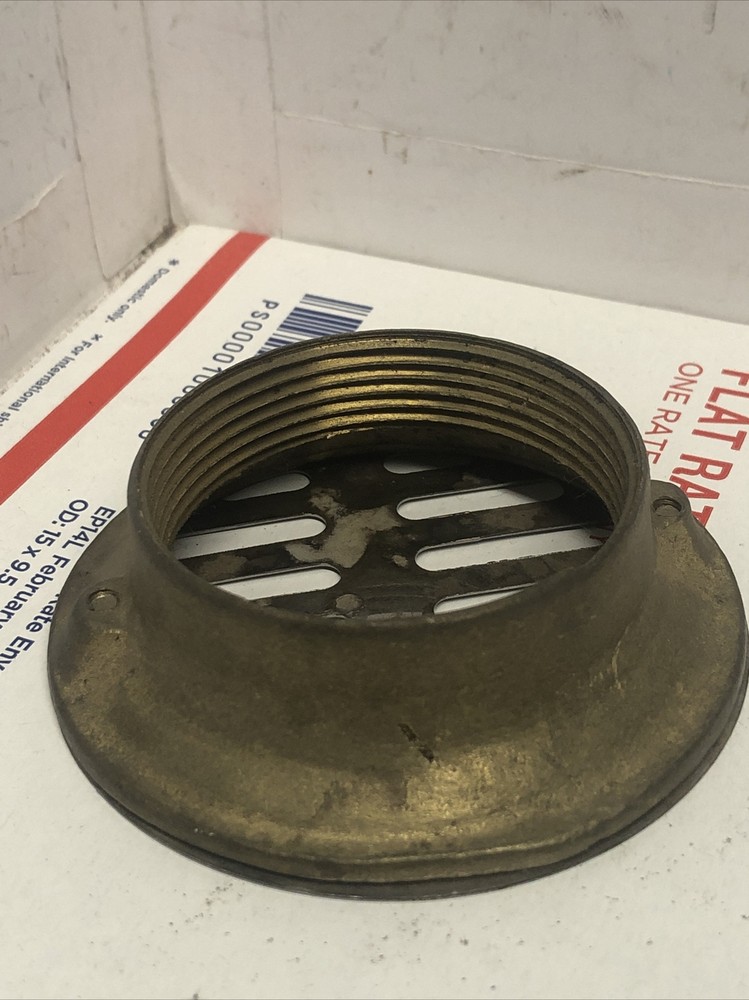 2" FNPT LOW PROFILE DRAIN- 2" IPS Brass Drain with Chrome Grid