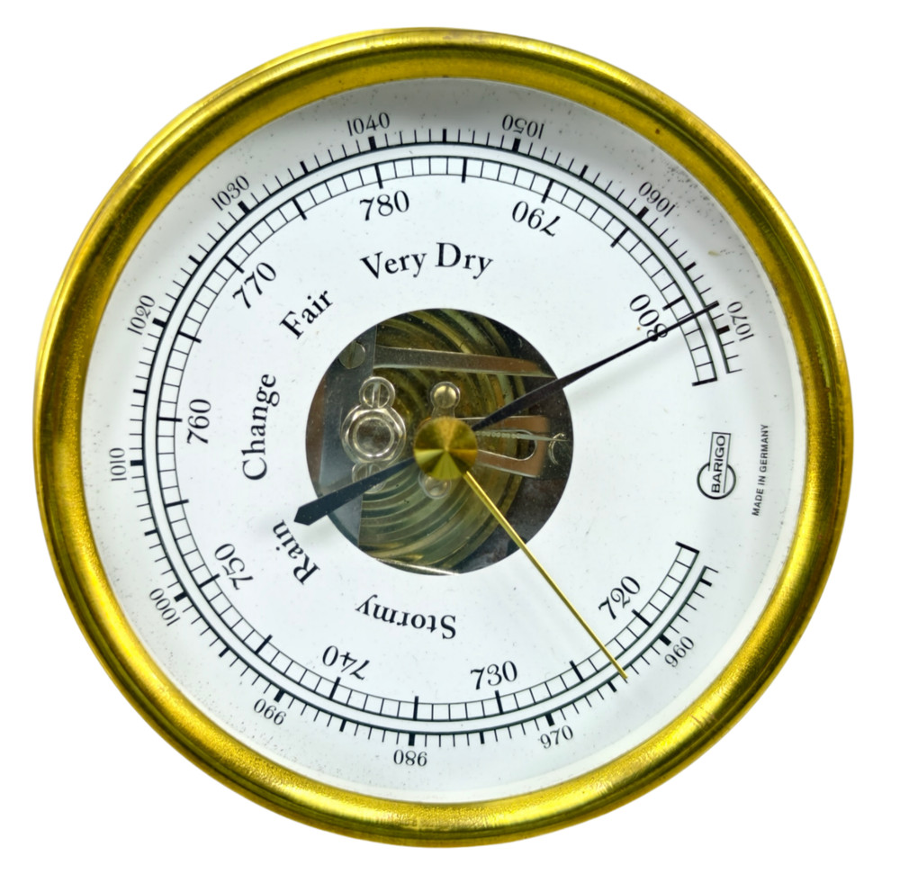Barigo Barometer Stormy Atmospheric Rain Change Fair Very Dry Pressure Meter