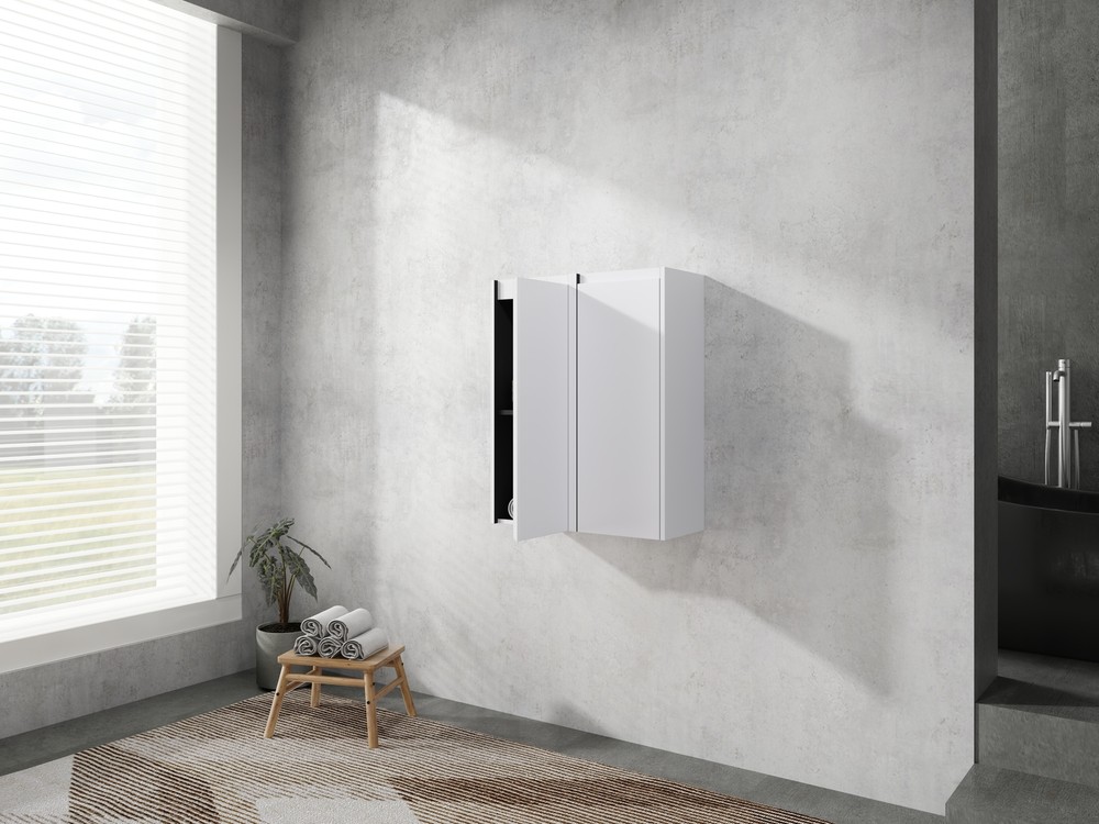 2 Set 12" Bathroom Cabinet Floating Wall Mounted Storage Cabinet Space Saving