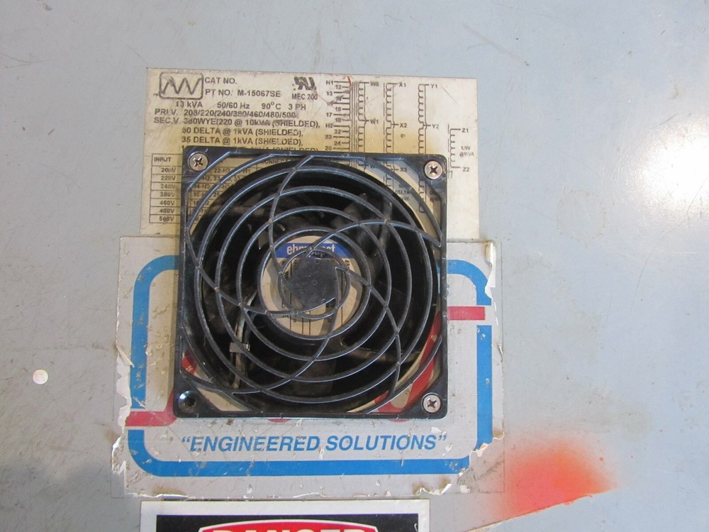 ENGINEERED SYSTEMS M-15067SE 13KVA 3 PHASE TRANSFORMER, USED