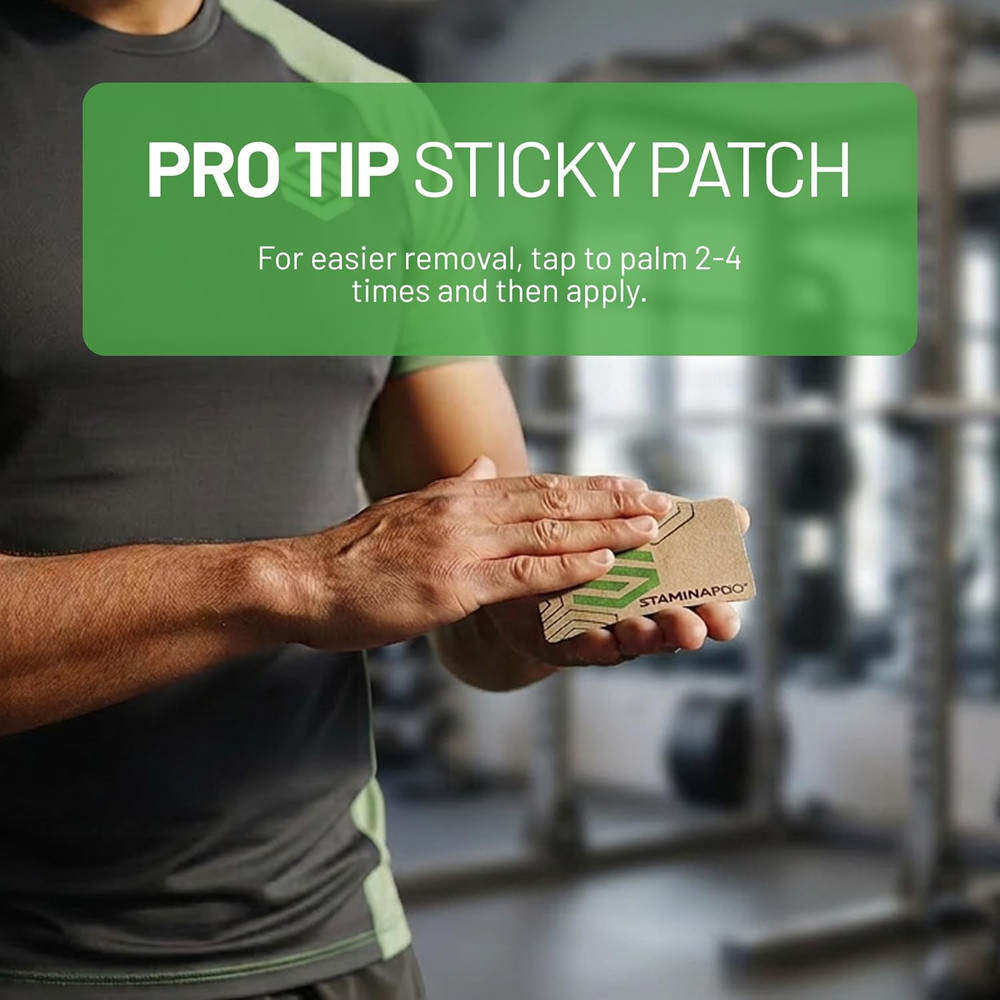 STAMINAPRO Patch - Water-Resistant Athletic Adhesive, Electroceutical Relief - V