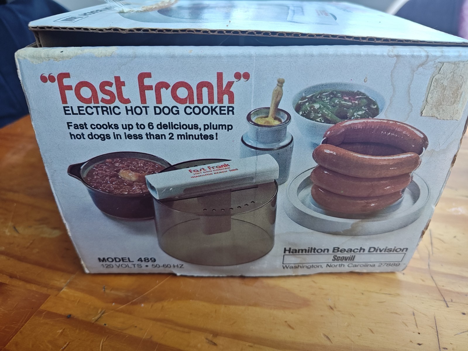 Vintage Hamilton Beach Fast Frank Electric Hot Dog Cooker Model 489 New Open Box