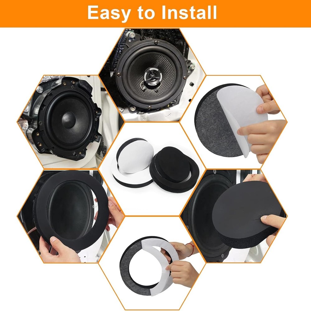 High Rebound Sponge Speaker Fast Rings - 4Pcs Pack for Enhanced Audio Experience