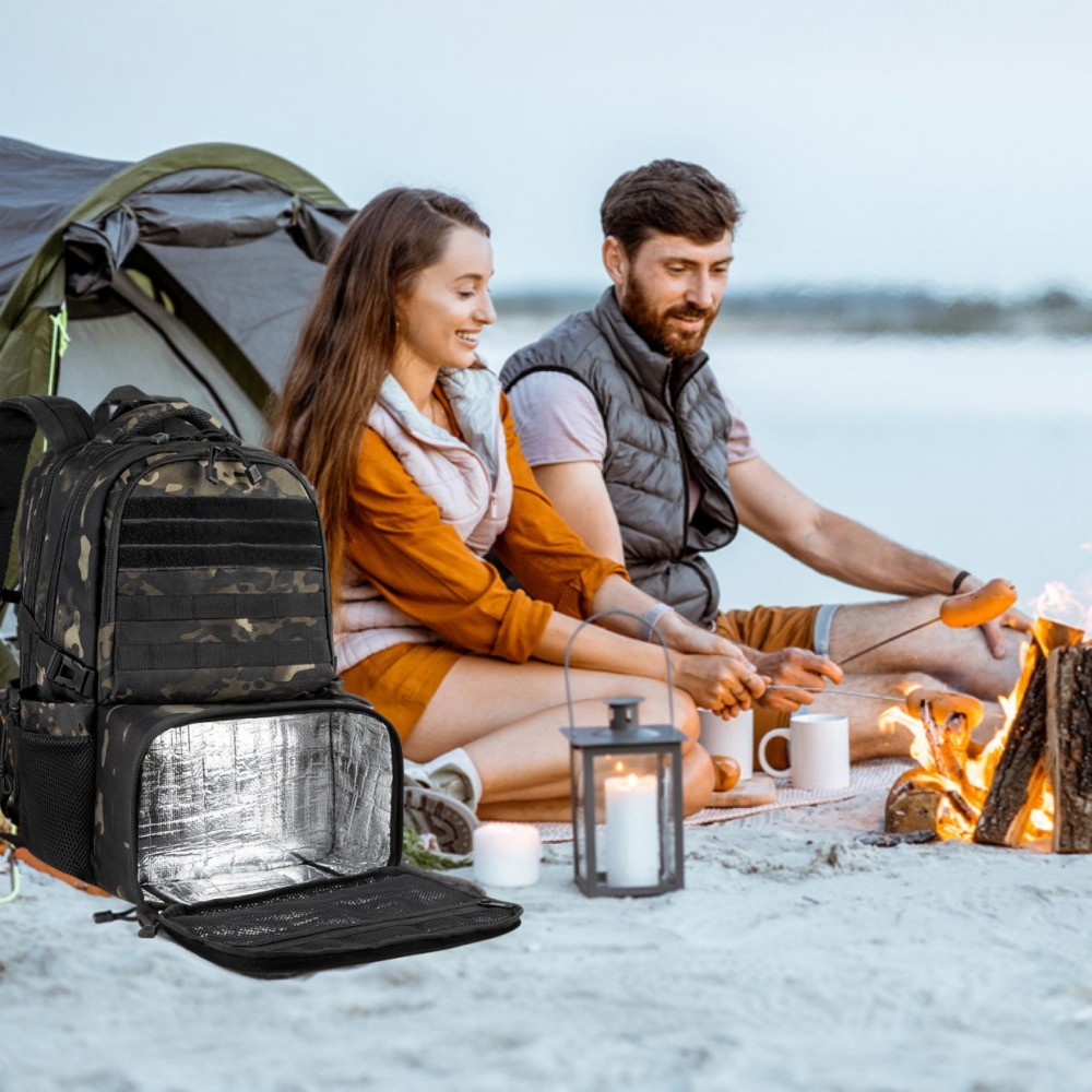 Tactical Backpack 40L with 6L Insulated Lunch Box Compartment, Durable for Work