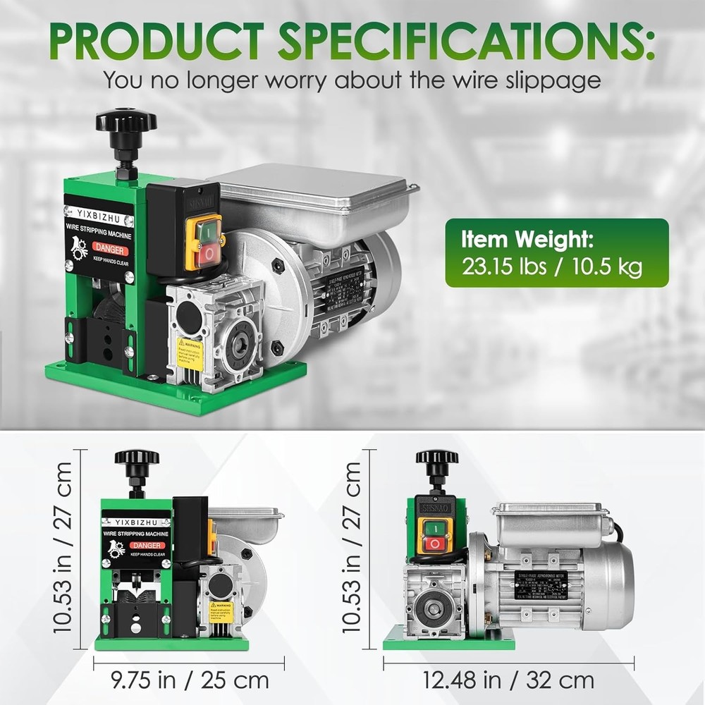 160W Electric Wire Stripper Machine, 30 m/min Automatic Cable Stripping Tool ...