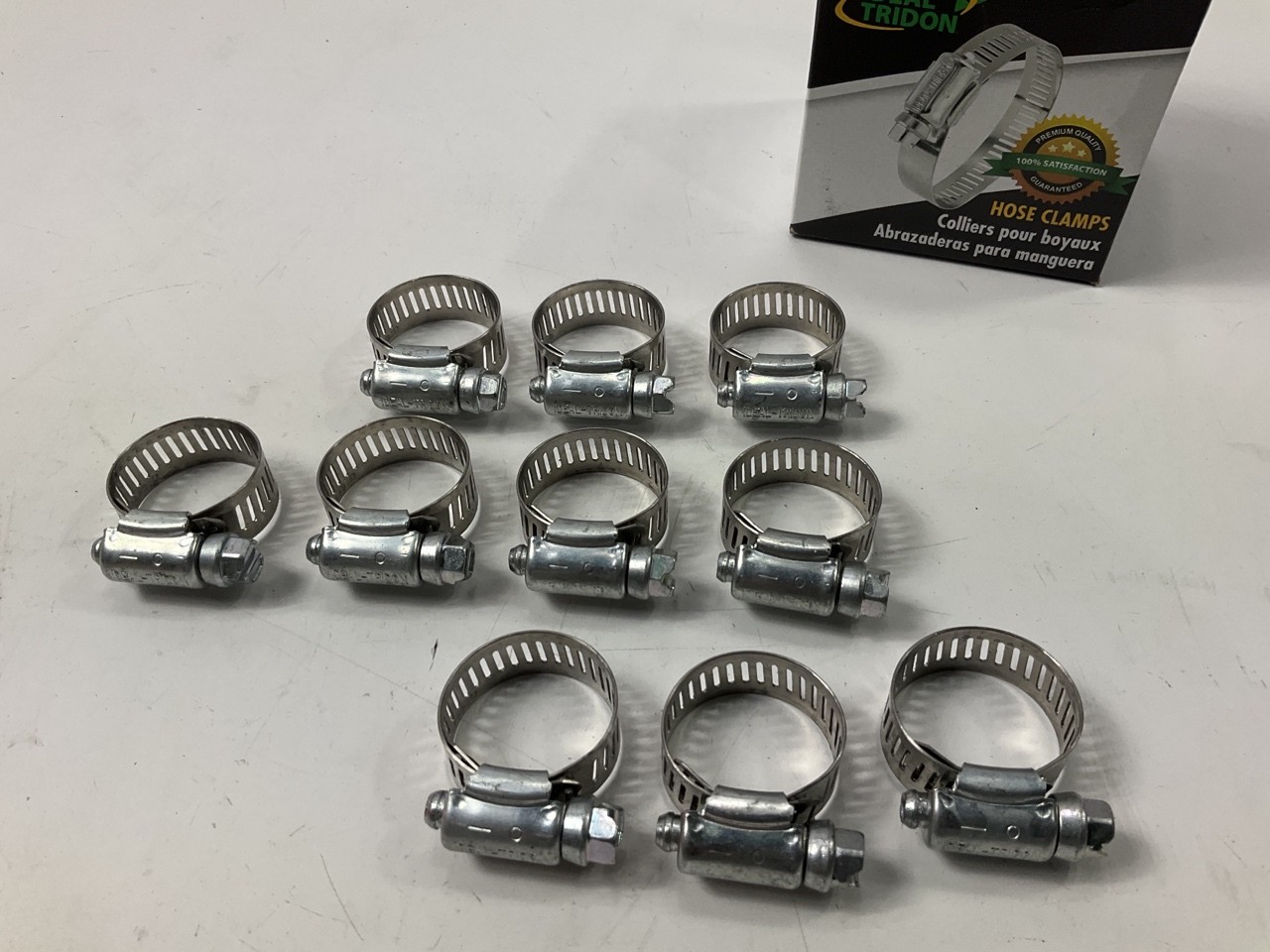 (10) Ideal Tridon 5210 Worm Gear Hose Clamp 1/2" Wide, 1/2" To 1-1/8" SAE #10
