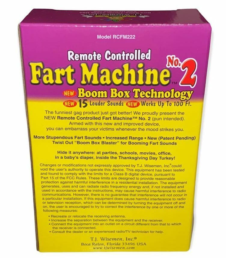 Fart Machine # 2 - NEW VERSION with remote + 1 Million Bill Bonus