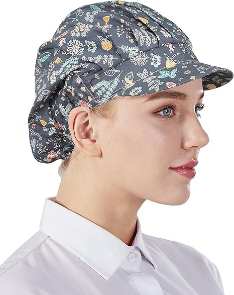 3pcs Chef Hats for Women Men Chef Caps Work Hats Kitchen Cooking Bakers Hat f...