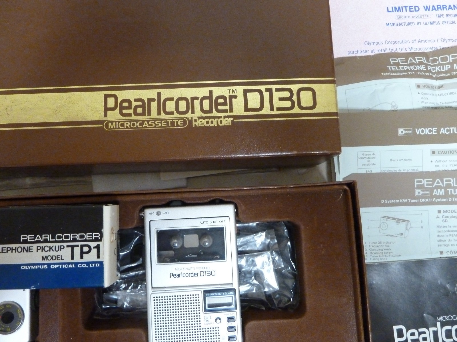 Vintage Japanese Olympus Pearlcorder D130 Microcassette box set with lots more!!