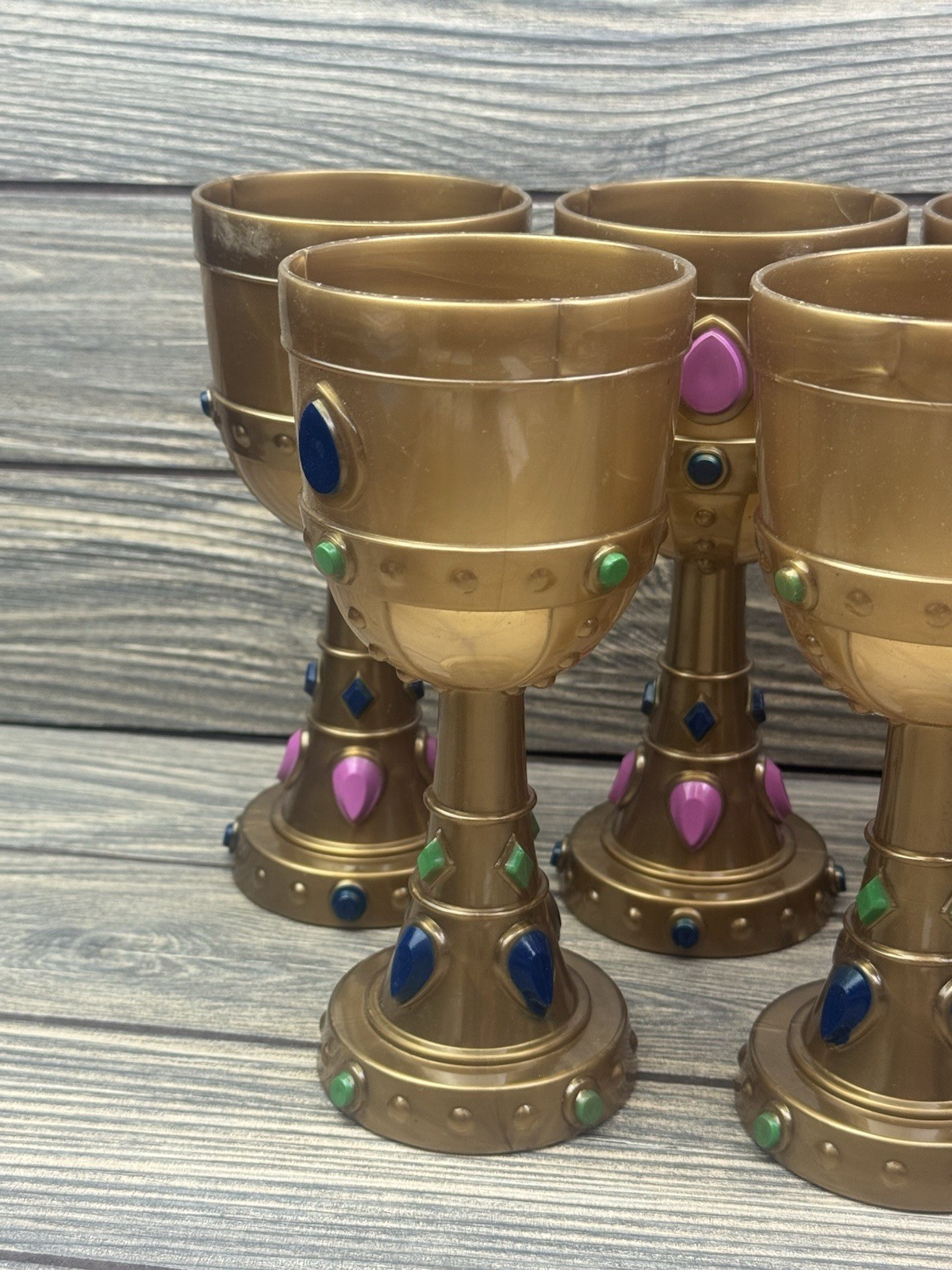 Lot Of 11 Medieval Jeweled Goblet King Renaissance Pirate Party mug 11 Total