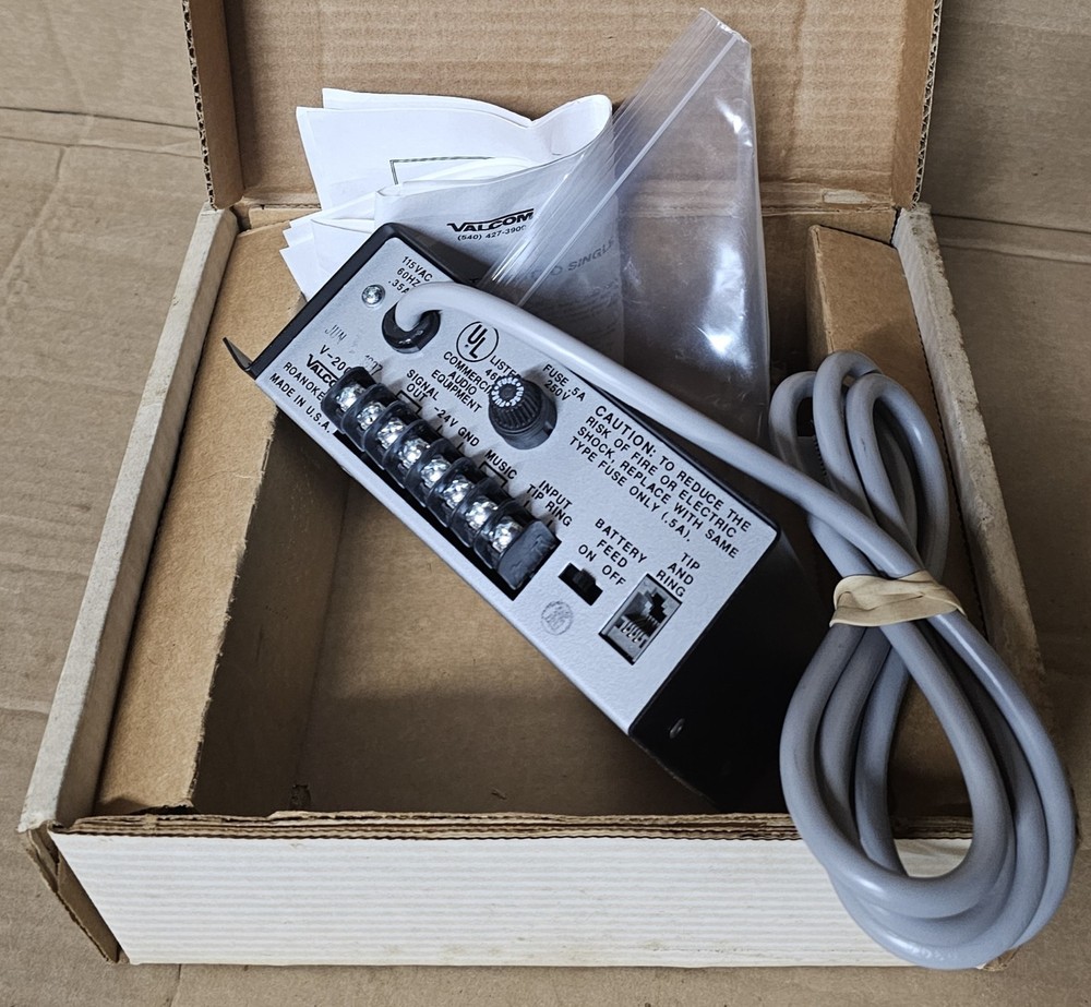 Valcom V-2000 Integrated Single Zone Page Control/Interface System 1 Zone 1 Way