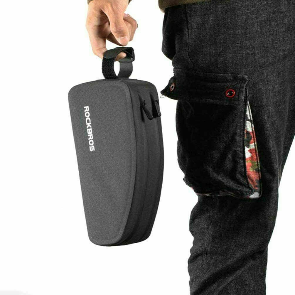 ROCKBROS Bicycle Front Frame Bag Nylon Bike Waterproof Top Tube Bag 1-1.6L