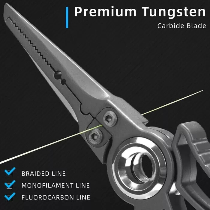 GOMEXUS EXOSKELETON 7” Stainless Steel Fishing Split Ring Pliers Carbide Blade