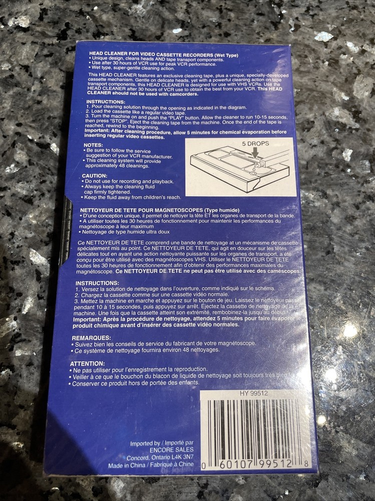 Powersource VIDEO Cassette Cleaning System VHS Scientific Formula Non Abrasive