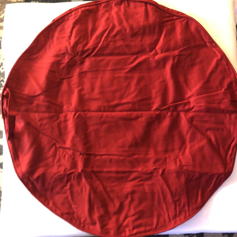 Pottery Barn Kids Anywhere Round Red Twill Slipcover 34” Diameter 14.5” Tall
