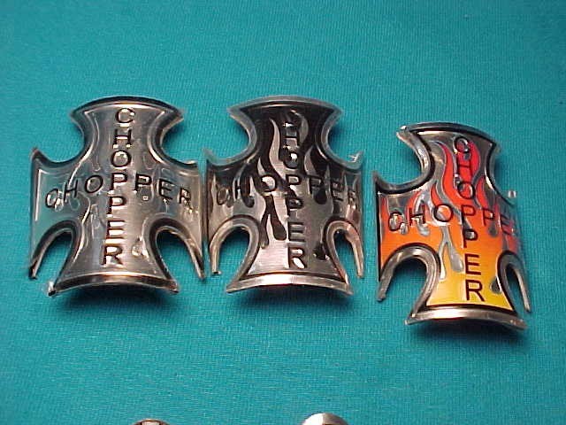 6 Lowrider Bicycle Head Badge Nameplate Emblems