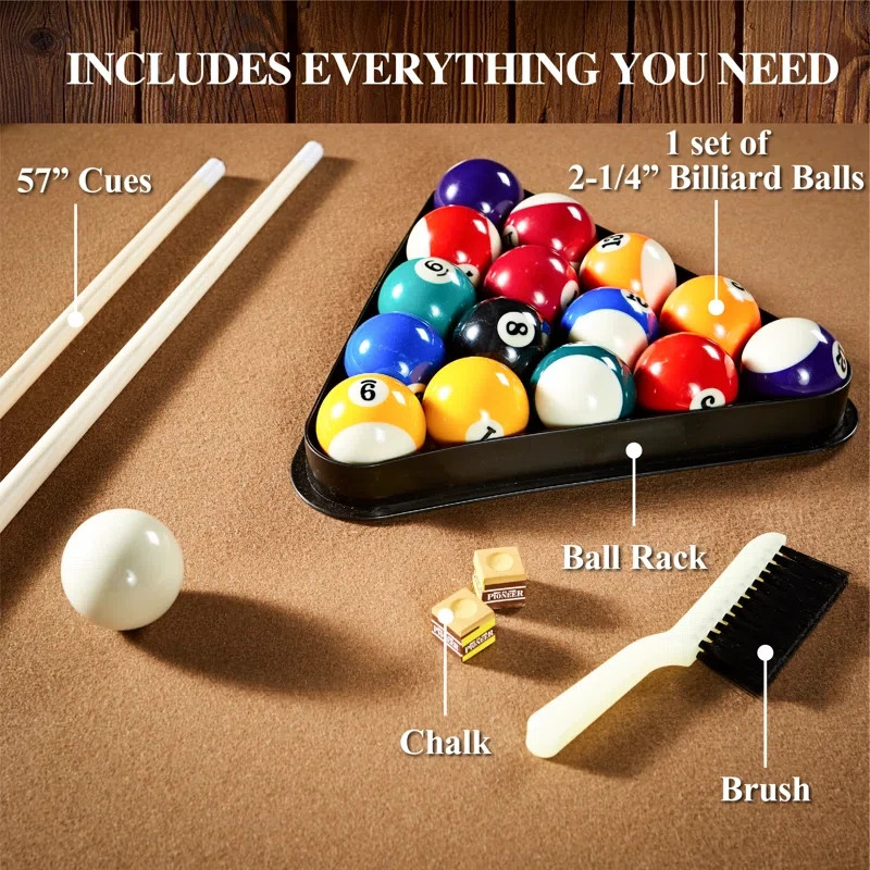 Pool Table (7 ft) (Black/Brown)