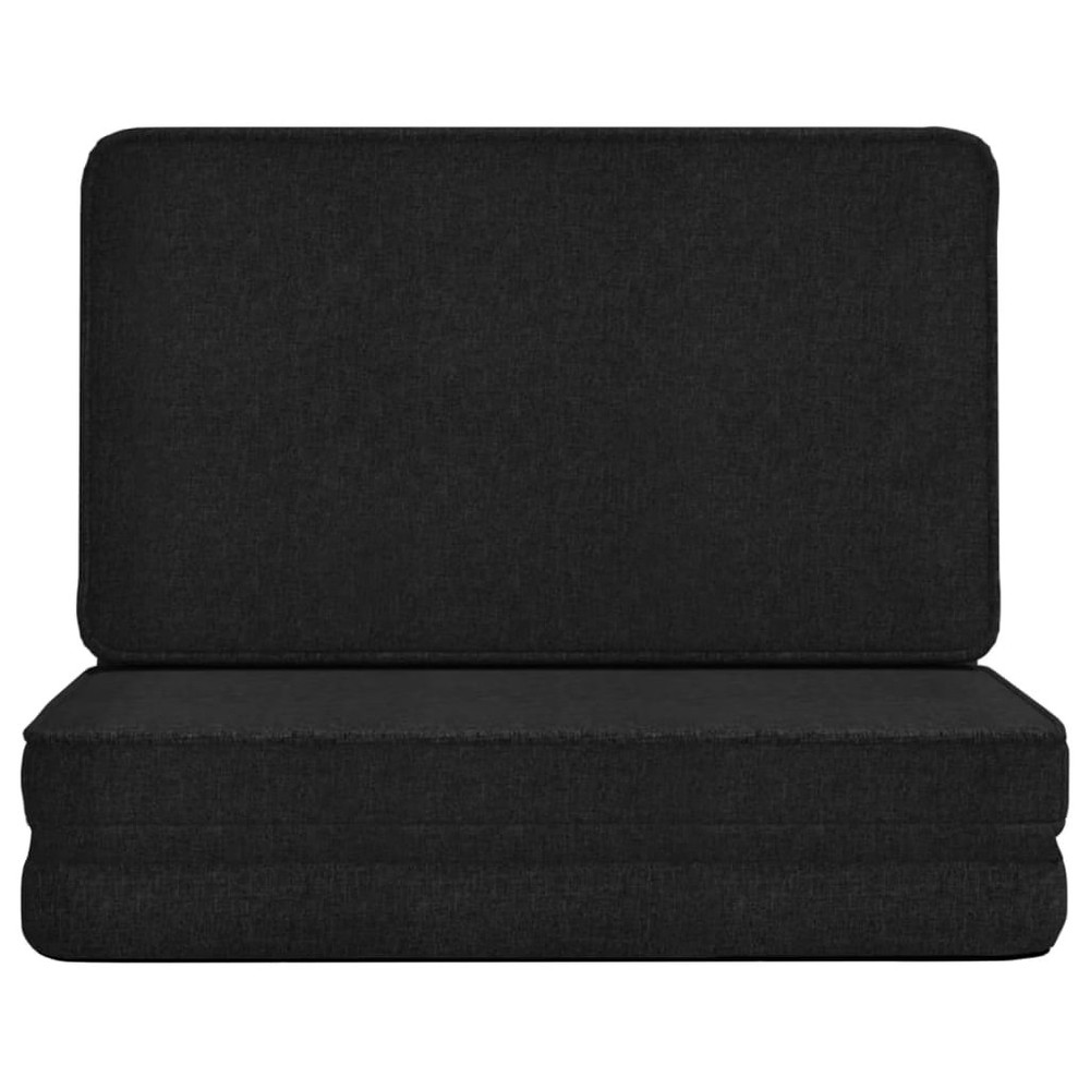 Floor Chair Black Polyester, metal, foam Compact Foldable
