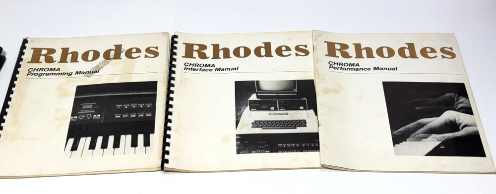 Vintage Rhodes Chroma Binder + Manuals – Programming, Interface & Performance