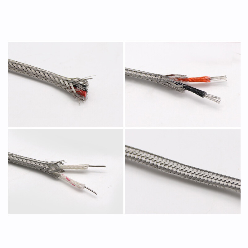 KX Type Thermocouple Compensating Cable Stainless Steel Shield Extension Wire