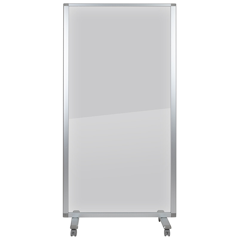 Transparent Acrylic Mobile Partition with Lockable Casters 3 sizes 1-3 sections