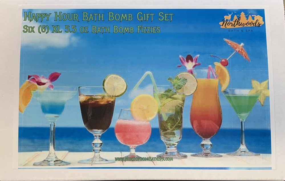 Happy Hour 6-pack Bath Bomb Gift Set