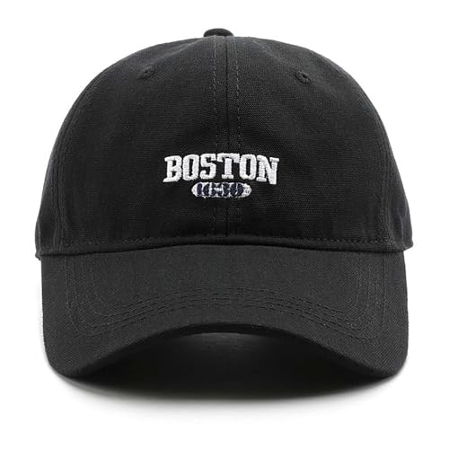 Boston Hat Unisex Soft Baseball Cap Dad Hat Adjustable Trucker Cap Red