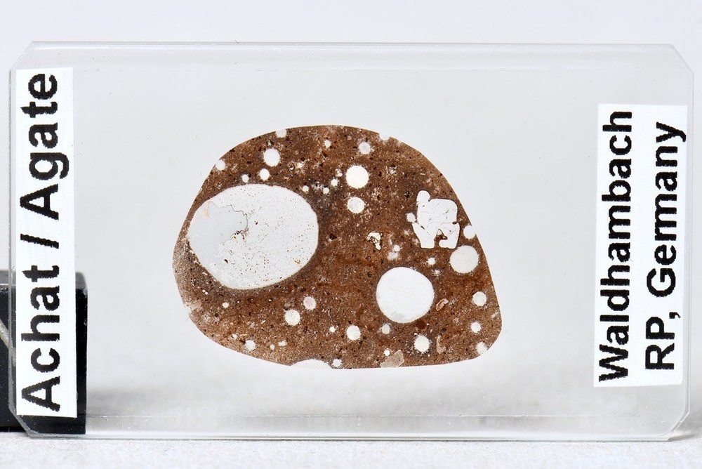 AGATE ACHAT Waldhambach Germany interesting thin section microscope slide