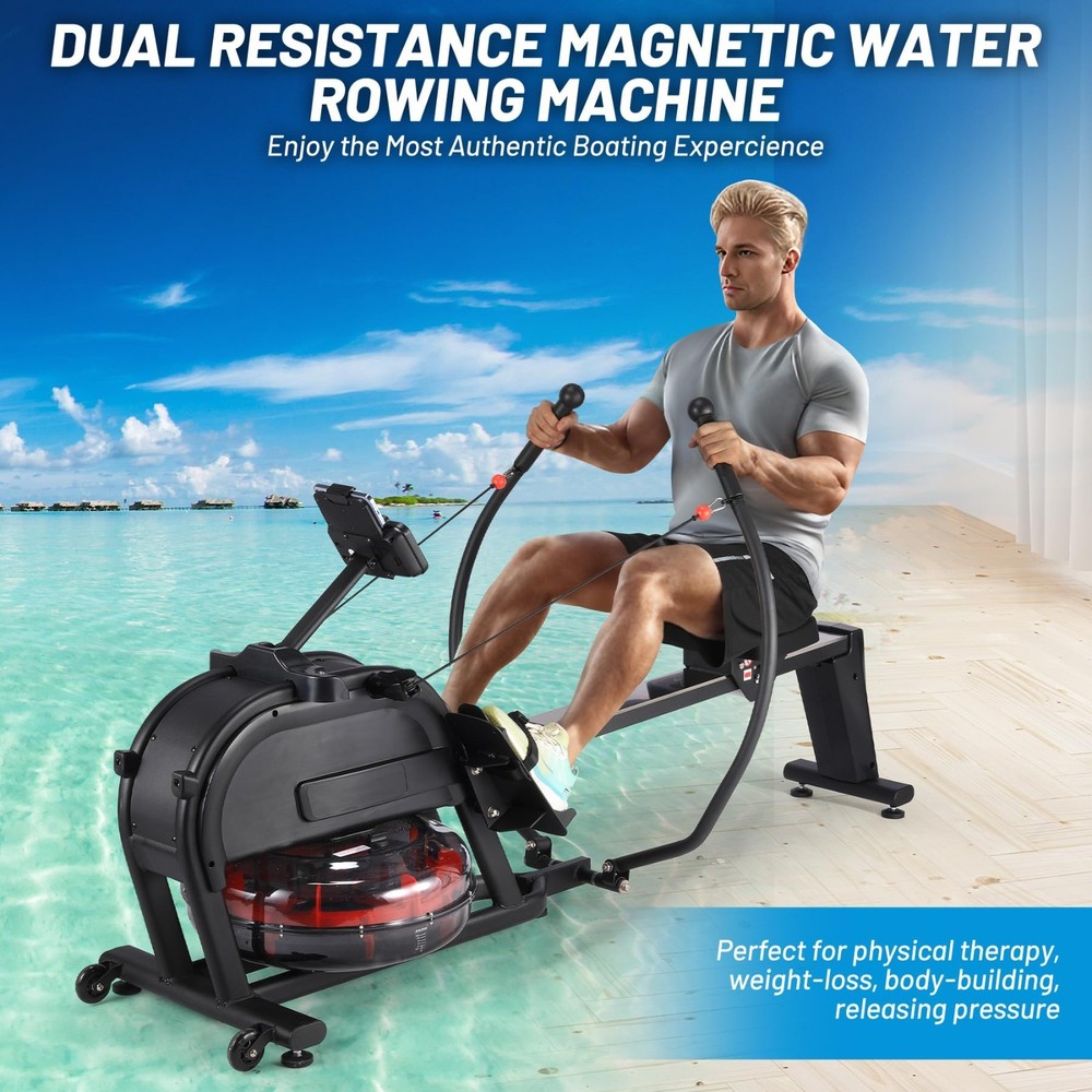 Rowing Machine Workout Rowing Exercise Equipment Dual Slide Rowing Exercise